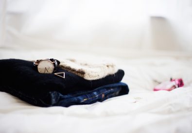 students sell second-hand clothes